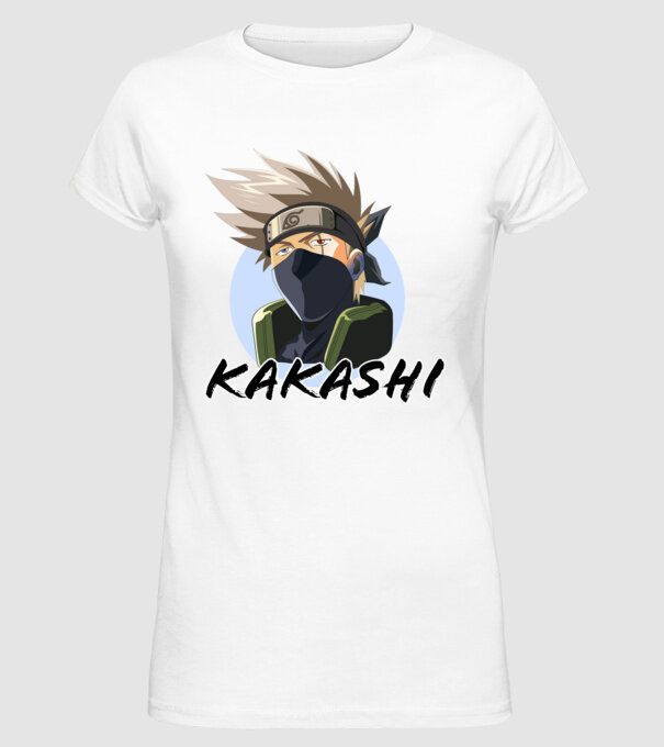 Hatake Kakashi minta fehér pólón