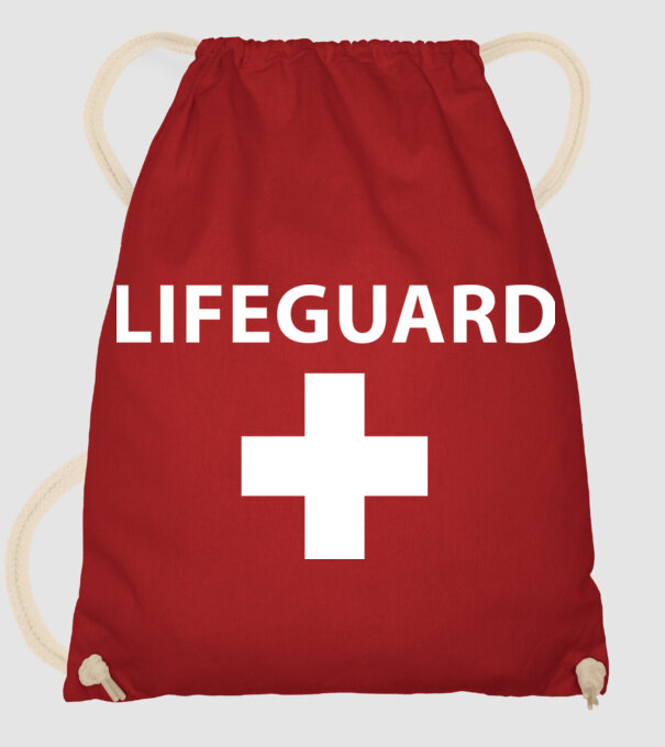 Lifeguard minta piros pólón