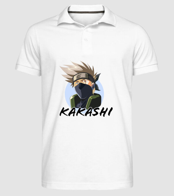 Hatake Kakashi minta fehér pólón