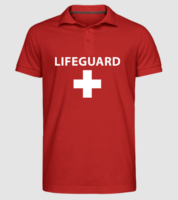 Lifeguard minta piros pólón