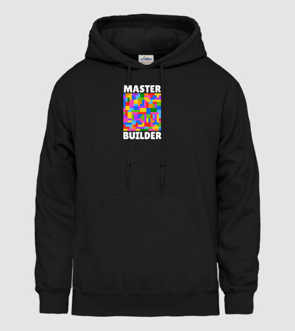 Master Builder minta fekete pólón