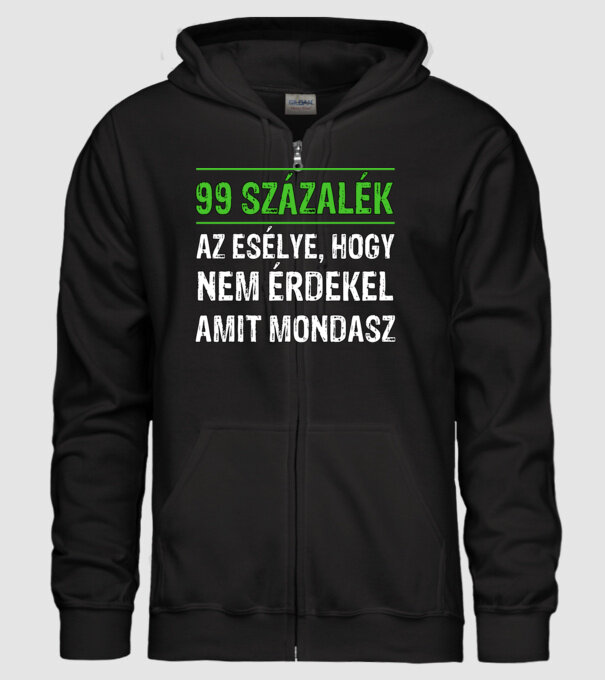 99 Százalék minta fekete pólón