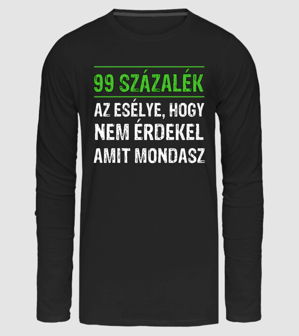 99 Százalék minta fekete pólón