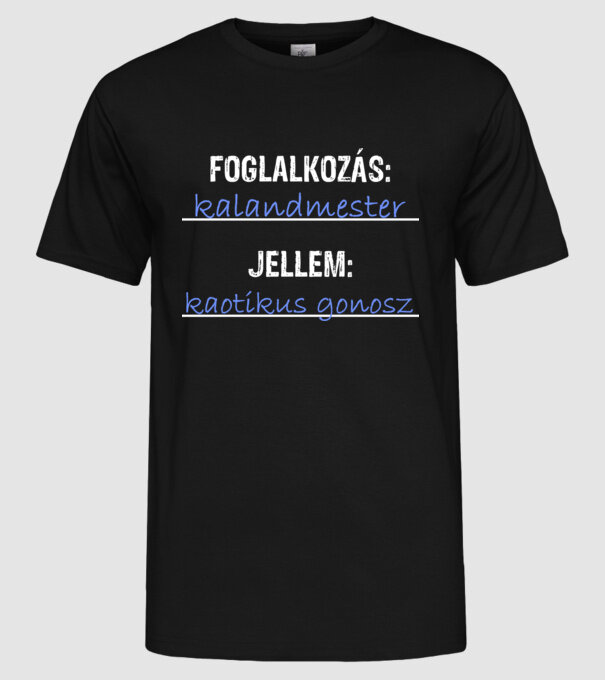Mi a foglalkozásod? minta fekete pólón