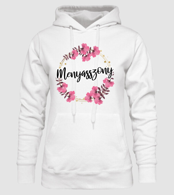 Menyasszony (csillagos, virágos) minta fehér pólón