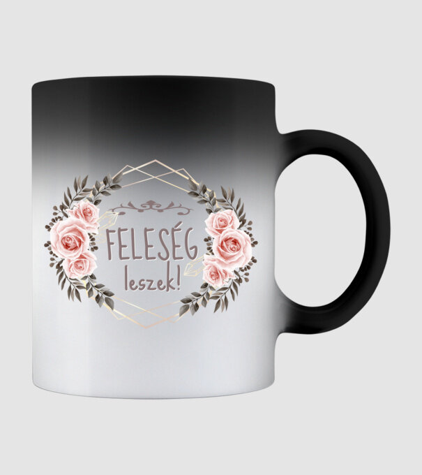 Feleség leszek! minta fekete pólón