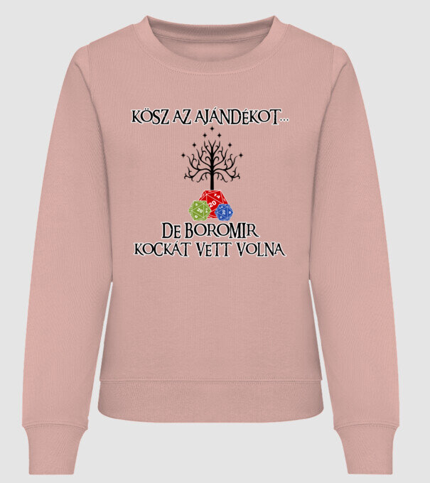 Boromir kockát vett volna minta dusty pink pólón