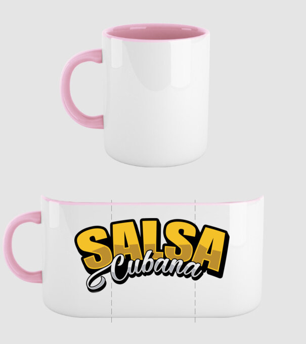 Salsa Cubana minta világos rózsaszín pólón