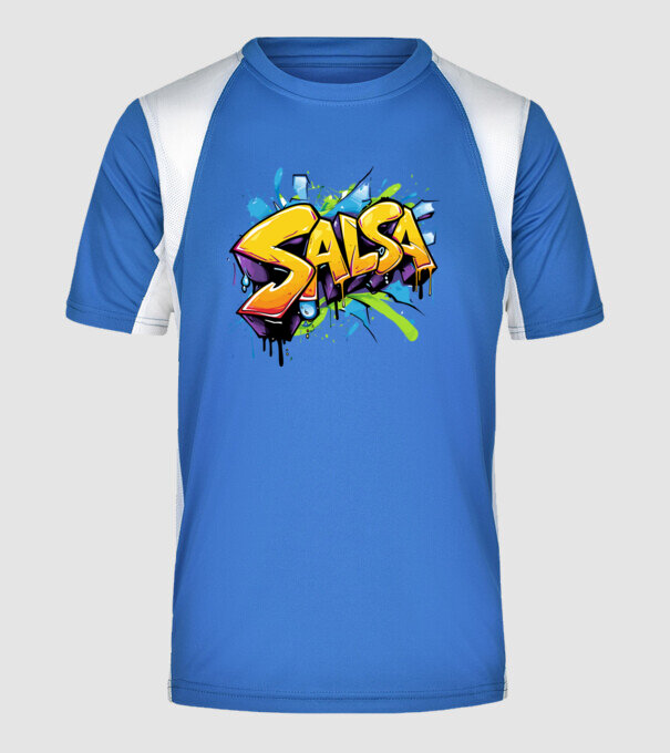 SALSA felirat  minta királykék pólón