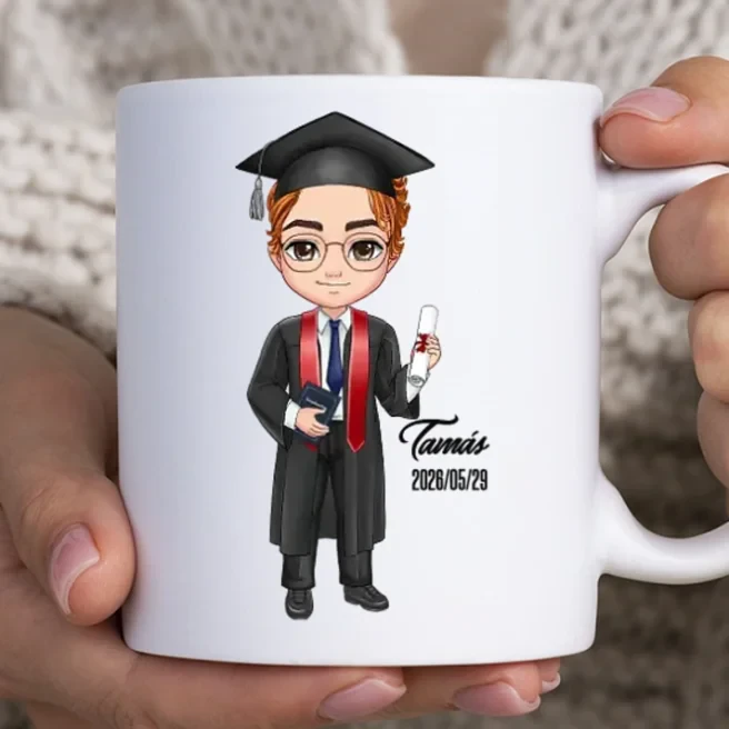 Névre szóló bögre Ballagóknak